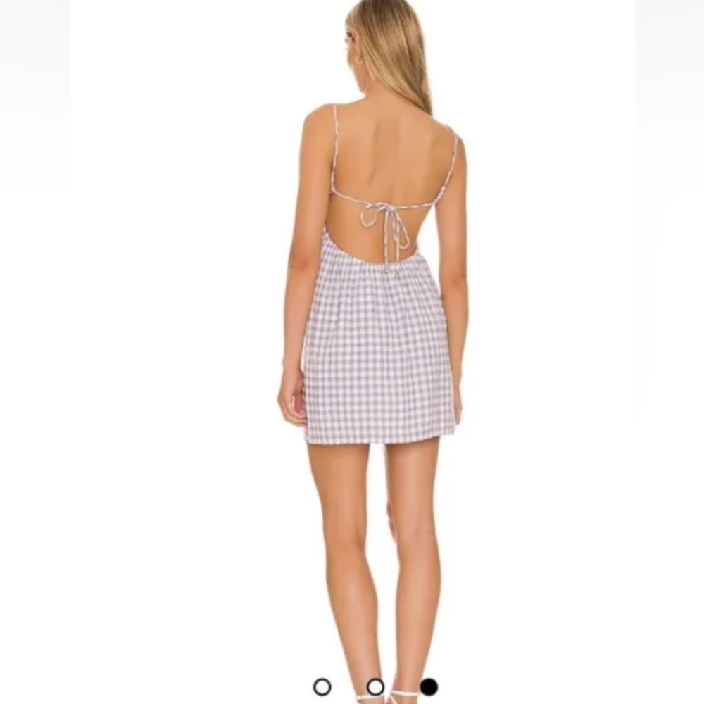 NWT L*SPACE REVOLVE ANIKA MINI DRESS IN PARK SLOPE GINGHAM - SIZE SMALL - - Picture 5 of 10